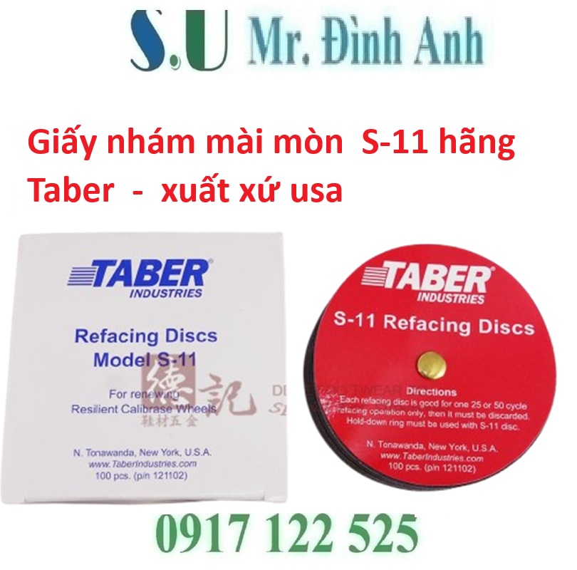 Giấy mài Taber S-11: Bí quyết cho kết quả đo mài mòn chuẩn xác