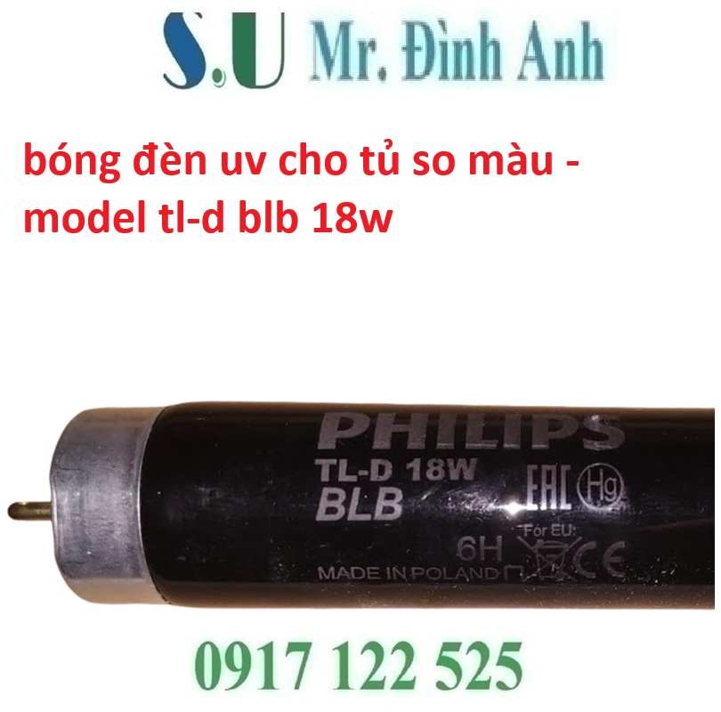 Bóng đèn UV so màu trong ngành may mặc và sơn phủ TL-D 36W BLB hãng Philips