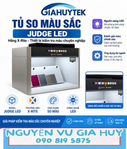 Tủ so màu sắc Judge LED X-Rite với bảng điều khiển và buồng quan sát mẫu